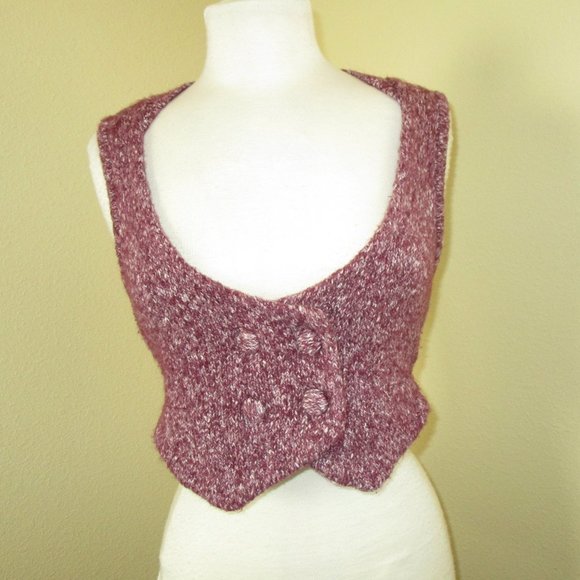 Kersh Fashion Vest Short Waisted Size M Purple - Picture 2 of 6